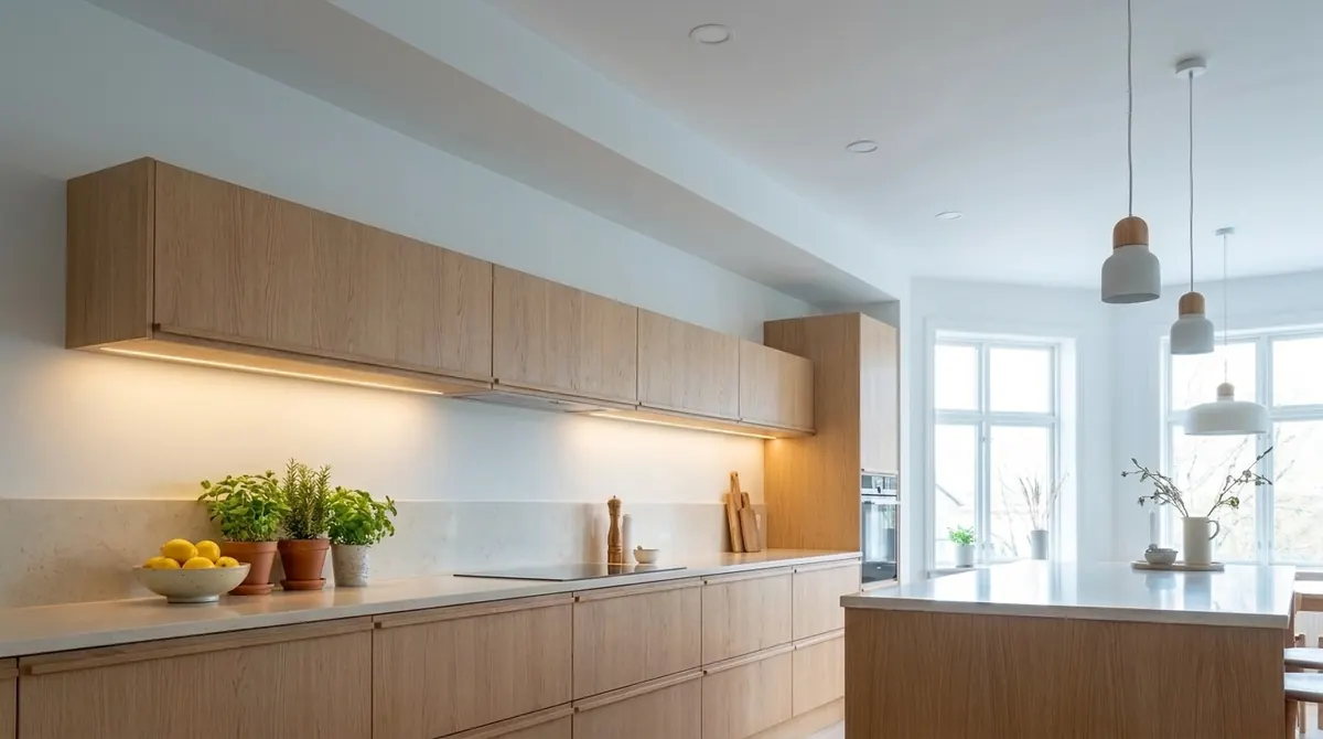Kitchen in soft morning daylight