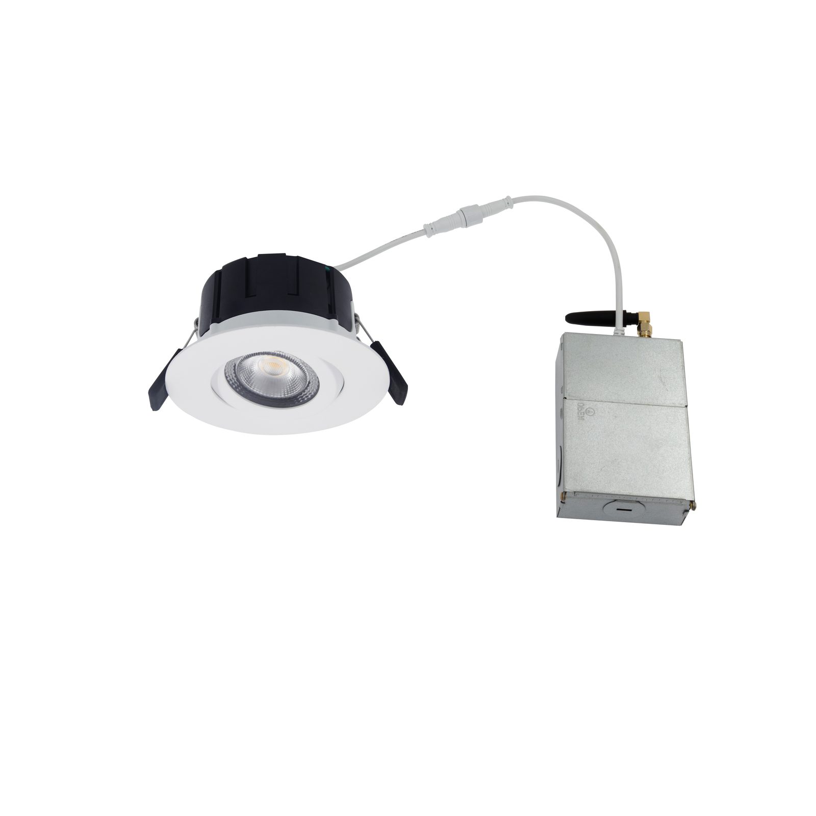 HiluX DS4 US 4-inch smart downlight with steel junction box and smart driver