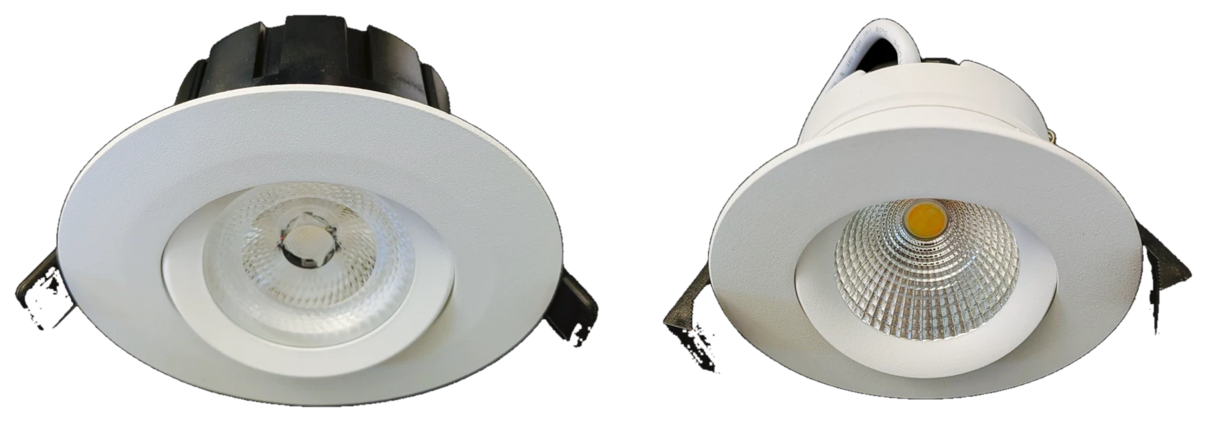 HiluX DS8 US and DS4 US smart recessed downlights side by side