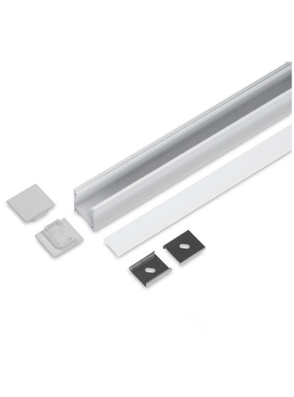 Aluminiumprofil - Modell L - 20 mm LED-list - aluminium