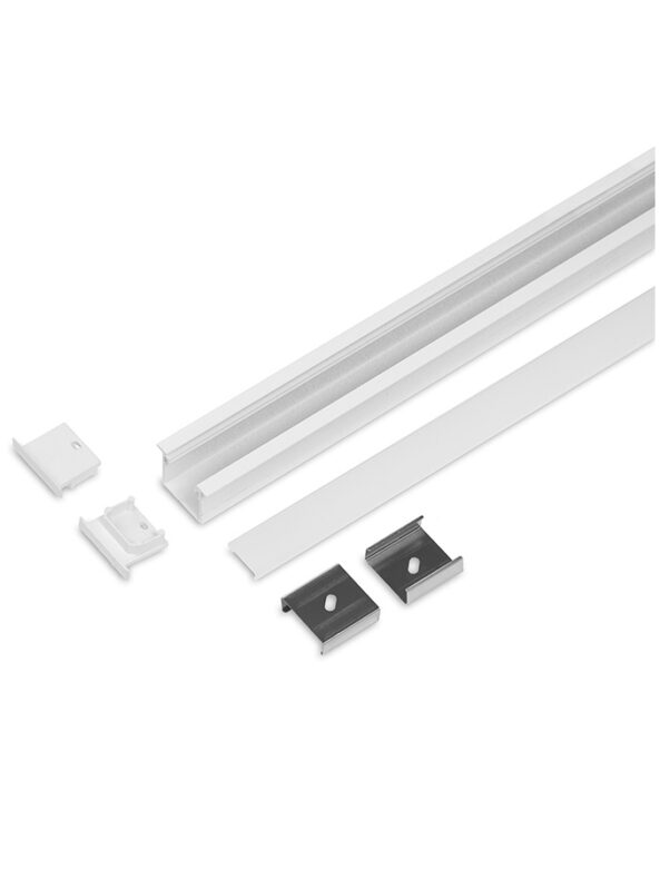 Aluminium profiel - Model L (inbouw) - 20 mm LED-strip - wit