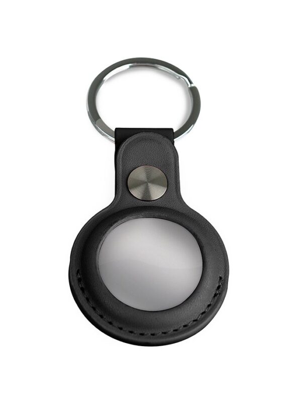 Airtag Keyring – Leather – Black