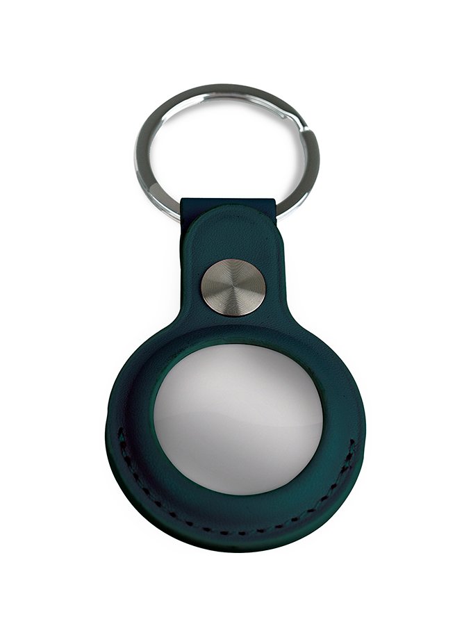 AirTag Keyring – Leather – Green