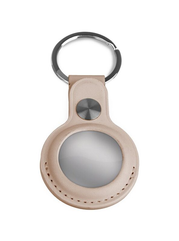 Porte-clés AirTag - Cuir - Gris