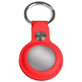 Airtag Keyring – Leather – Red