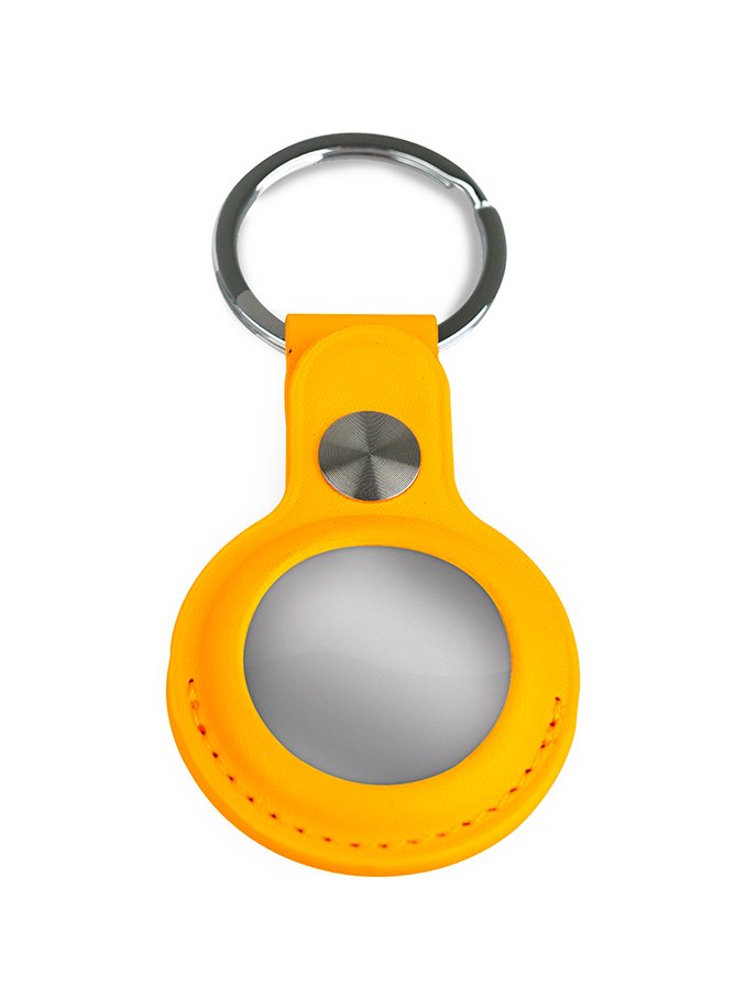 Airtag Keyring – Leather – Yellow