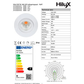 HiluX D8 Tilt360 - Full Spectrum LED-inbouwspot - Ra97 - 2700K - Zwart
