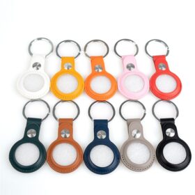 Airtag Keyring – Leather – Pink