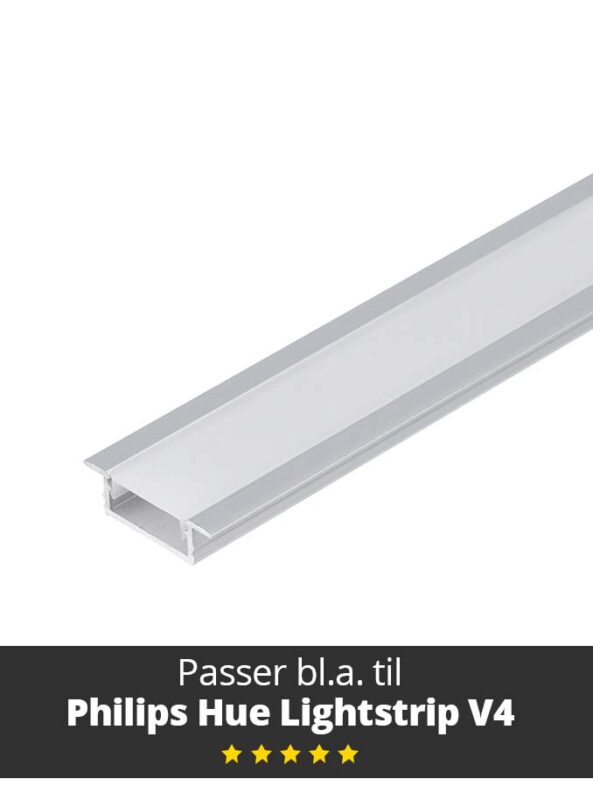 Profilé aluminium - Modèle G pour Philips Hue et WiZ - Alu