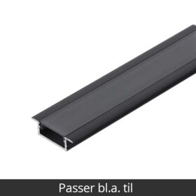 Aluminum Profile – Model G for Philips Hue and WiZ – Black