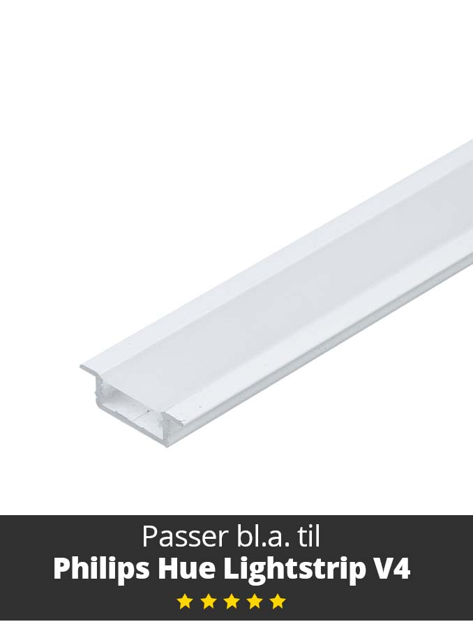 Aluminium Profile – Model G for Philips Hue and WiZ – White