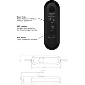 Zigbee dæmper til ledning - sort