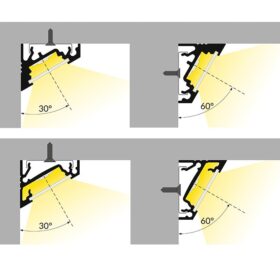 Aluminum Profile – Model C for Philips Hue and WiZ – White