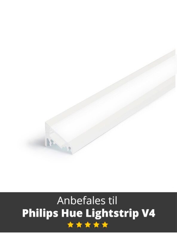 Aluminum Profile – Model C for Philips Hue and WiZ – White