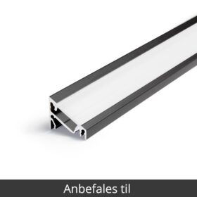 Aluminiumprofil - Modell C für Philips Hue und WiZ - Schwarz
