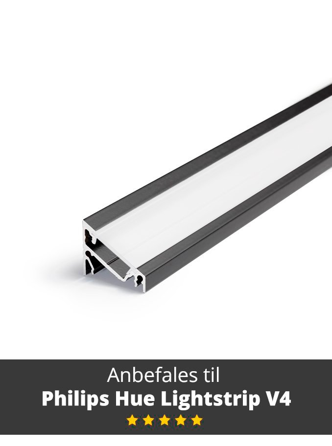 Aluminium Profile – Model C for Philips Hue and WiZ – Black