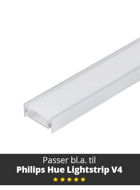 Perfil de aluminio - Modelo S para Philips Hue y WiZ - Aluminio