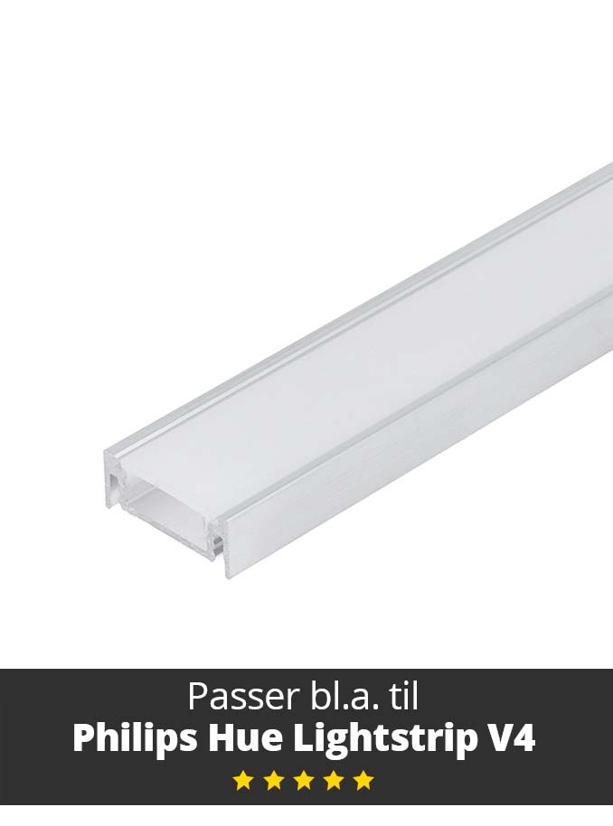 Aluminum Profile – Model S for Philips Hue and WiZ – Aluminum