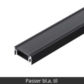 Profilo in alluminio - modello S per Philips Hue e WiZ - nero