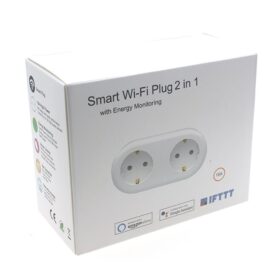Smart dobbelt Wi-Fi-udtag/stik - energimåling - tænd/sluk