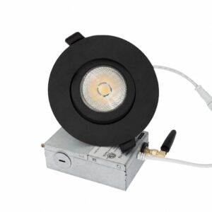 HiluX DS4 US smart recessed downlight in black, Powered by Shelly – Wi-Fi tunable white, ETL certification in progress for North America
