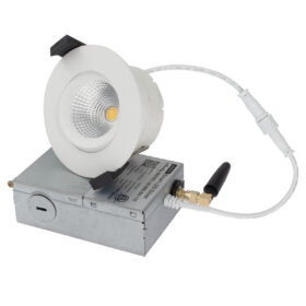 HiluX DS8 US downlight in white with the Shelly smart LED driver and Wi-Fi antenna