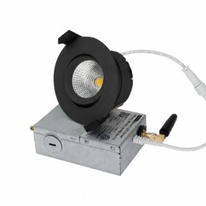 HiluX DS8 US smart recessed downlight in black, Powered by Shelly – Wi-Fi tunable white, ETL certification in progress for North America