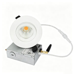 HiluX DS8 US smart recessed downlight in white, Powered by Shelly – Wi-Fi tunable white, ETL certification in progress for North America