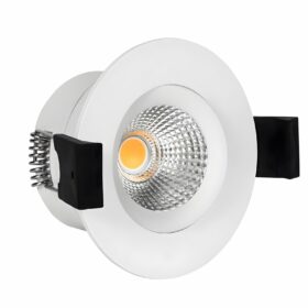 HiluX D3 Tilt360 white recessed spotlight with the light head tilted to the side
